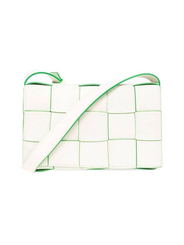 보테가베네타 인트레치아토 카세트 크로스 백 화이트 그린
