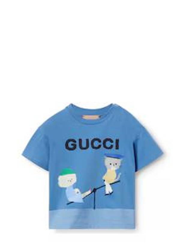 구찌 베이비 프린트 코튼 티셔츠 581019XJGSJ4068