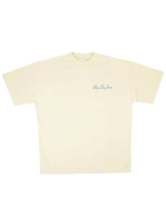 4224454 Blue Sky Inn Cream Embroidered Logo Short Sleeve T Shirt