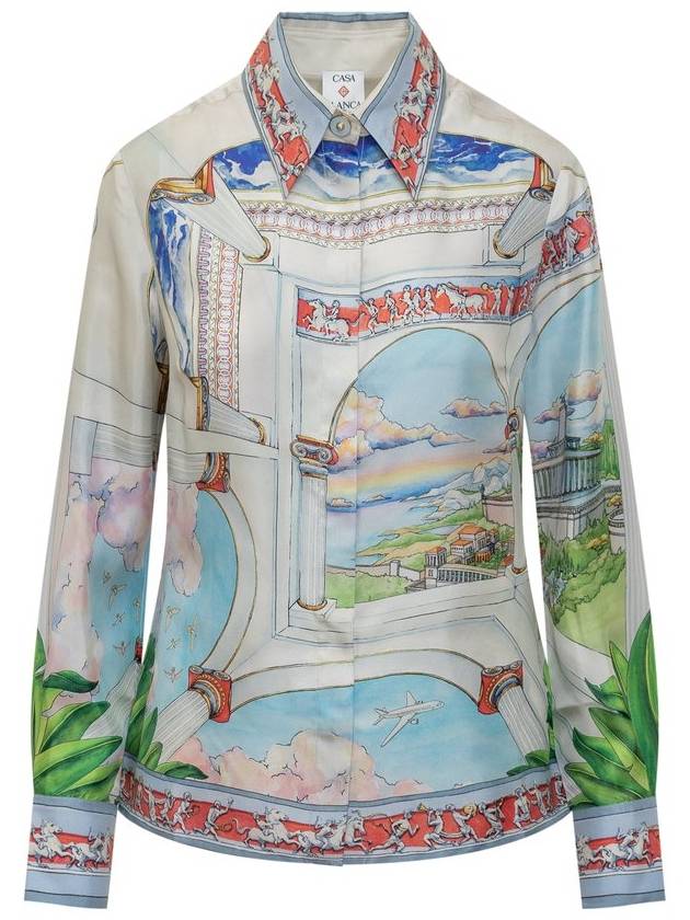 Casablanca 르 패시지 새틴 셔츠