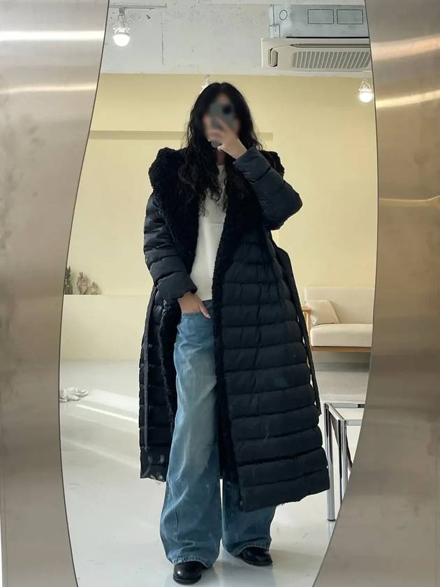 24FW 막스마라 NOVEM 리버서블 롱 로브 코트 003 블랙