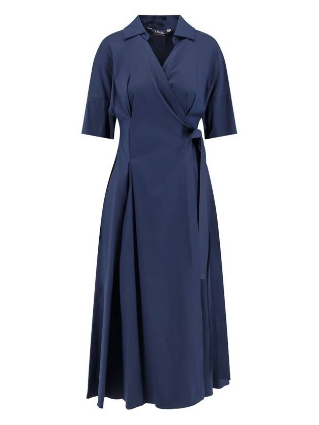 S Max Mara Sarah V넥 플리츠 드레스
