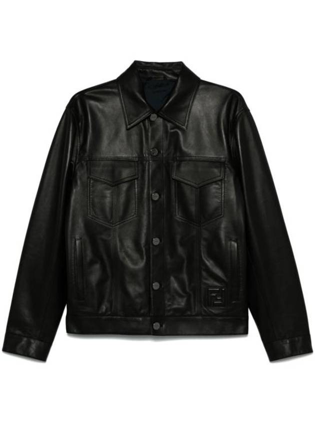 25SS 펜디 가죽 자켓 FPJ862 ATJZ F0GME BLACK