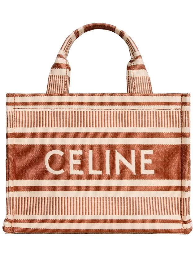 24FW 셀린느 스트라이프 텍스타일 스몰 카바스 타이스 시에나 199162FU6 28SI