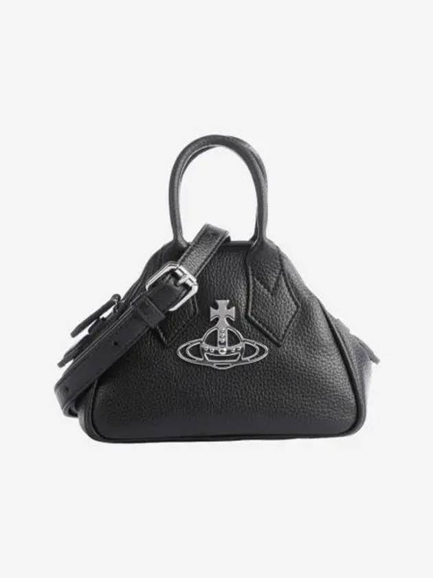 비비안 웨스트우드 리비건 그레인 미니 야스민백 블랙 Vivienne Westwood Re Vegan Grain Mini Yasmine Bag Black