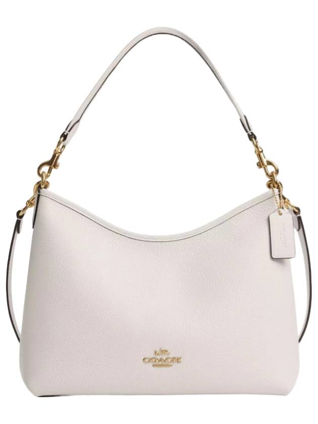 코치 로렐 소프트 페블 레더 숄더 백 초크