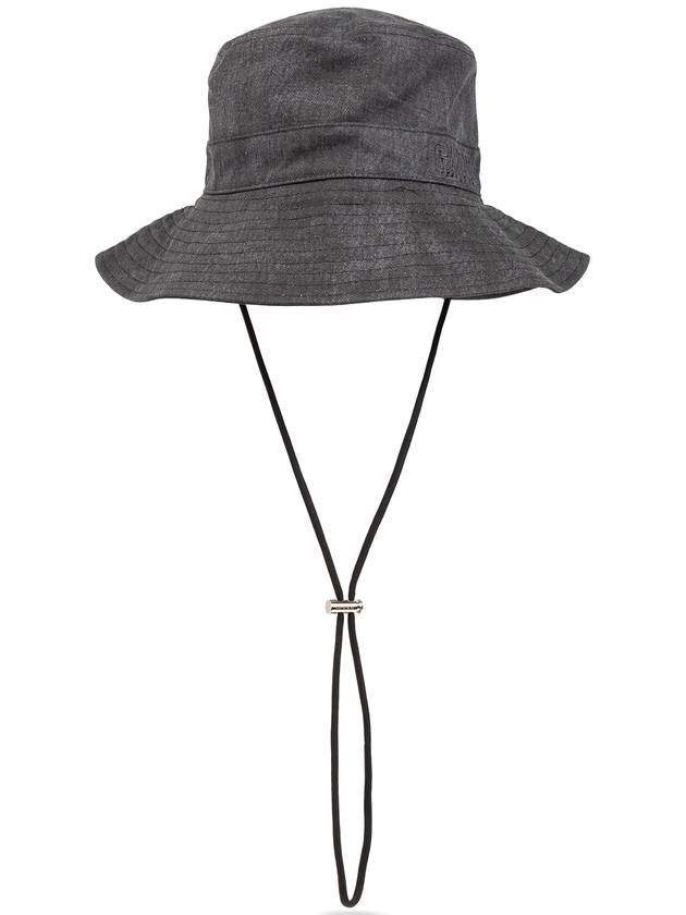 24SS 가니 여성 버킷햇 Ganni Hat With Logo  Women's  Grey