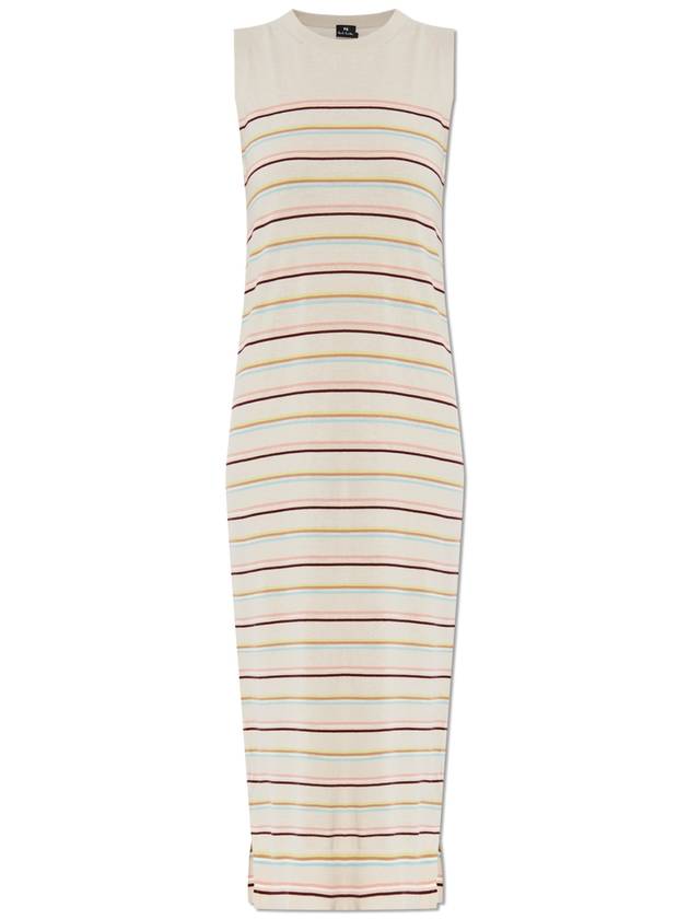 PS Paul Smith Dress With Stripe Pattern  Women's  Beige
