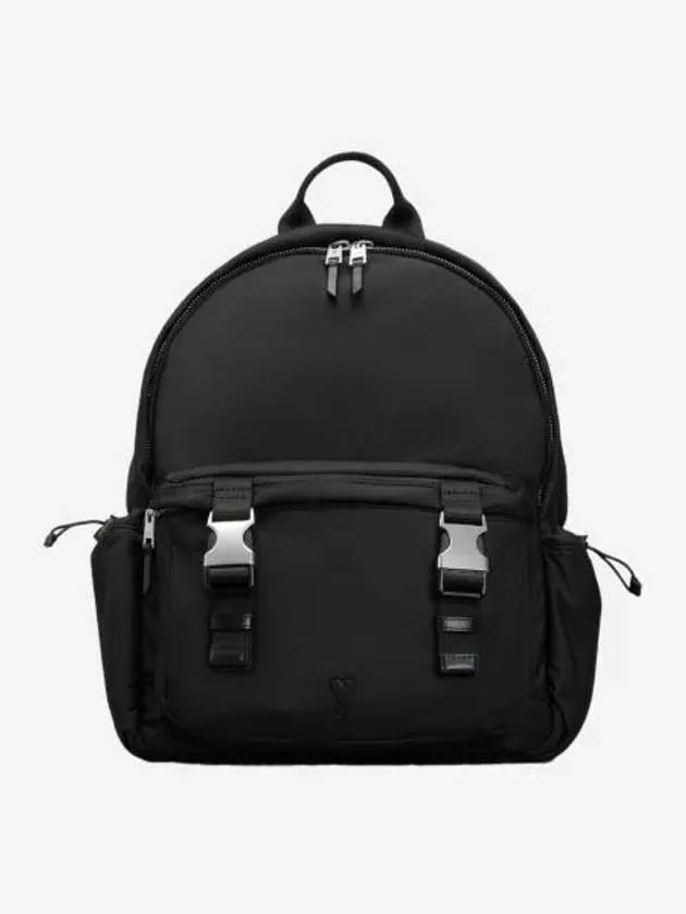 아미 스몰 하트 로고 백팩 블랙 AMI de Coeur Backpack Black