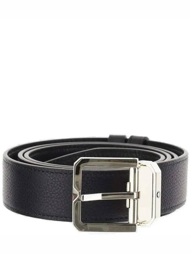 몽블랑 로고 디테일 버클 리버서블 벨트 199099_NIGHTBLUE
