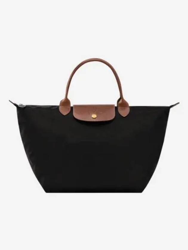 롱샴 르 플리아쥬 오리지널 핸드백 M 블랙 Longchamp Le Pliage Original Handbag M Black