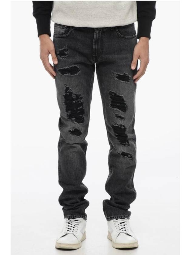 알렉산더 맥퀸 데님 팬츠 544208 QMY76 1001 Gray