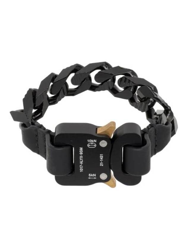 Black Colored Chain Bracelet 241776M142003