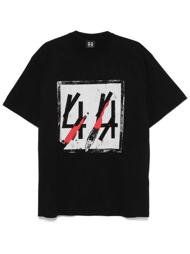 44 레이블 그룹 스티카 반팔 티셔츠 블랙