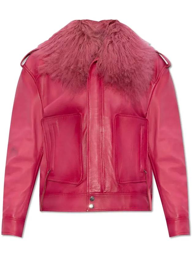 블루마린 퍼 칼라 재킷 P422L043A0_N0731