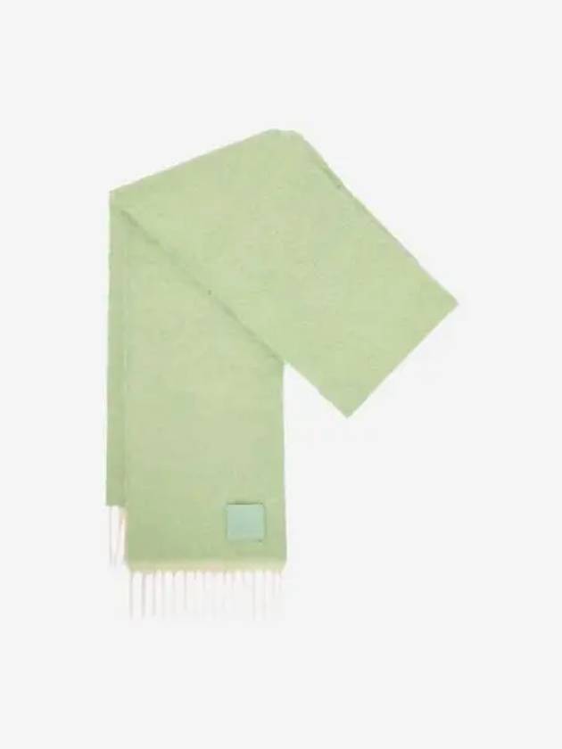 로에베 모헤어 울 스카프 라이트 터콰이즈 Loewe Scarf in Wool and Mohair Light Turquoise