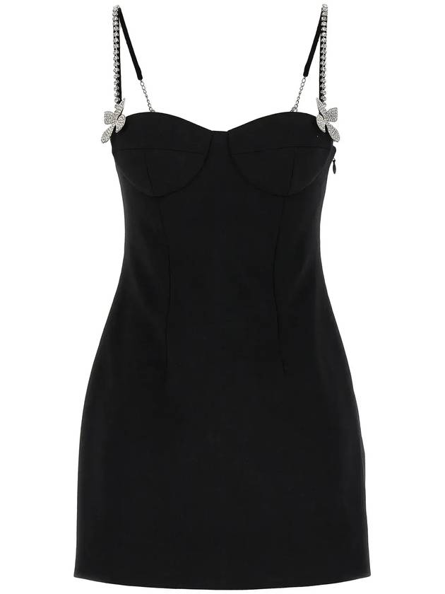 Area 버터플라이 장식 민소매 미니 드레스 2303D12171_BLACK