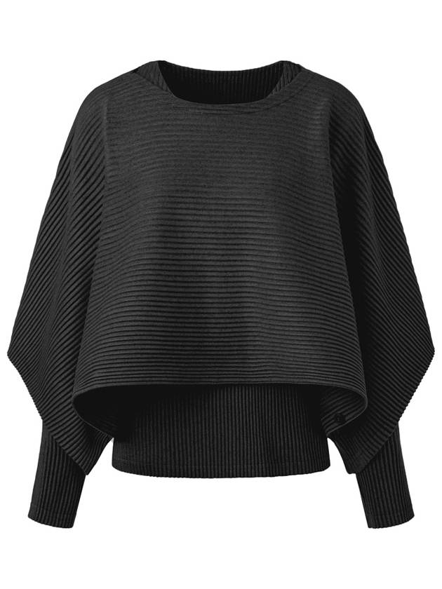 여성 윈터 케이프 투웨이 플리츠 블라우스 블랙