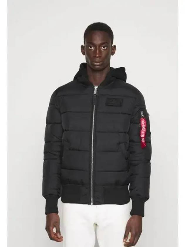 알파 인더스트리 BACK 프린트 푸퍼 패딩 겨울 자켓 블랙 373387