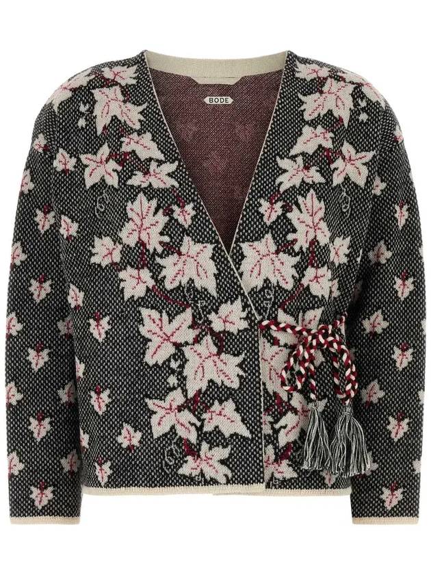 보드 플로럴 패턴 니트 카디건 WRF24KT008_MULTI