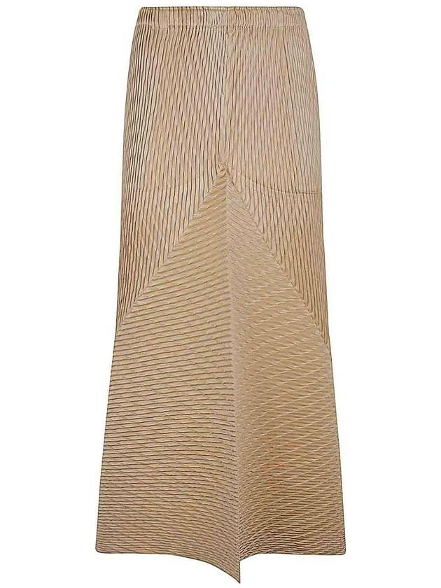 Pleats Please Issey Miyake Wrapped Suede Like Pleats Skirt