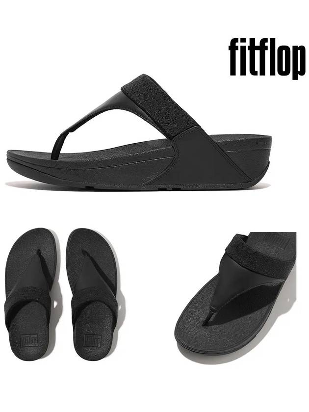 핏플랍 슬리퍼 루루 오풀트림 가죽 쪼리 블랙