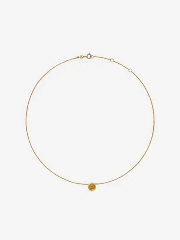 W 토리버치 키라 기요세 펜던트 네클리스 토리 골드 옐로우 뉴 아이보리 W Tory Burch Kira Guilloche Pendant Necklace Tory Gold Yellow New Ivory