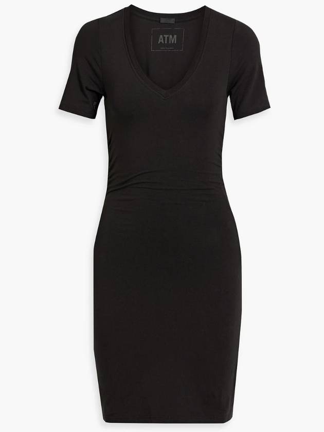 NB07 ATM 안토니 토마스 메릴로 여성 원피스 Ruched stretch Pima cotton jersey mini dress 1647597320387876