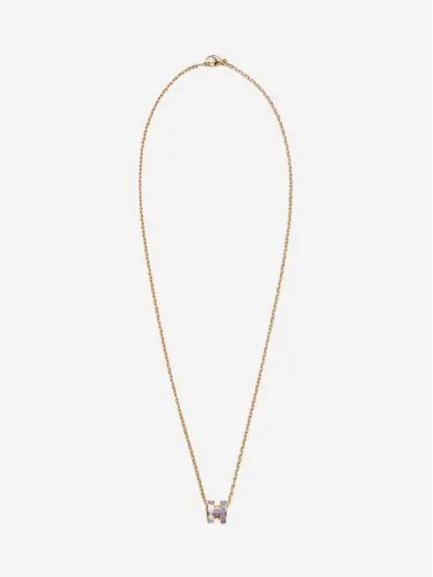 W 에르메스 미니 팝아슈 펜던트 골드 하드웨어 & 릴라 W Hermes Mini Pop H Pendant Gold & Lilas
