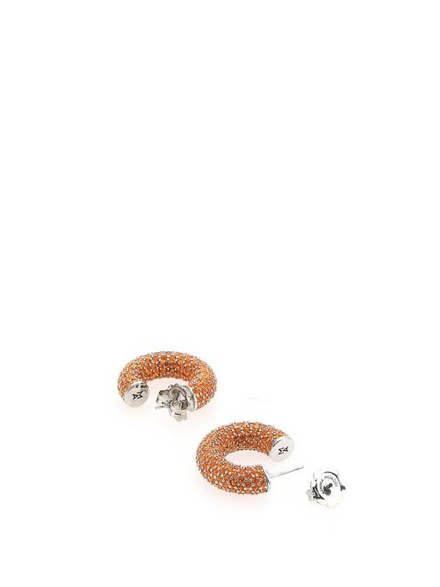 Amina Muaddi Cameron 장식 미니 후프 이어링