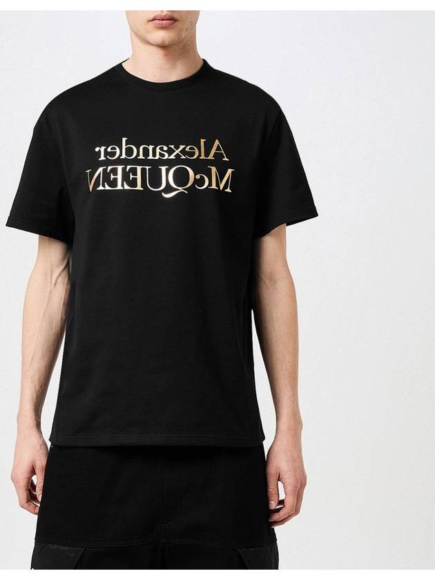NB20 알렉산더 맥퀸 남성 티셔츠 Foil Logo T Shirt 591734