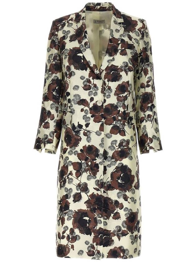 Alberto Biani - Floral Print Trench Coat Coats, Trench Coats