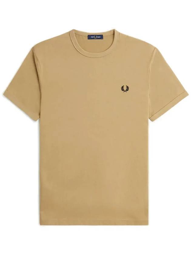 Fred Perry 링거 로고 자수 크루넥 티셔츠 M3519_U88P