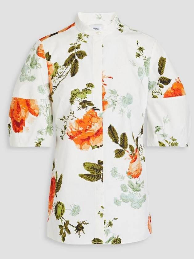 NB07 에르뎀 여성 셔츠 Floral print cotton poplin shirt 46376663162856155