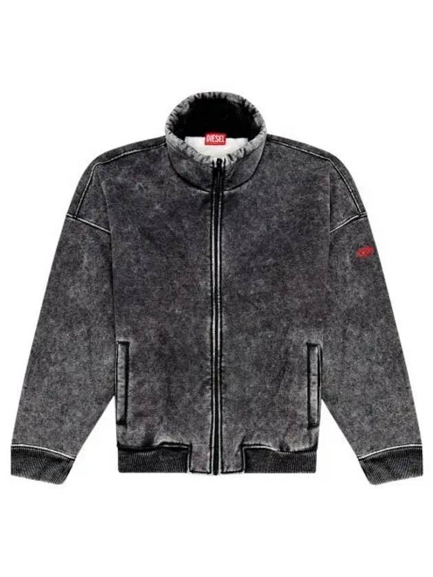 디젤 S 바텔 테디 본디드 저지 자켓 블랙 Diesel S Batel Teddy Bonded Jersey Jacket Black
