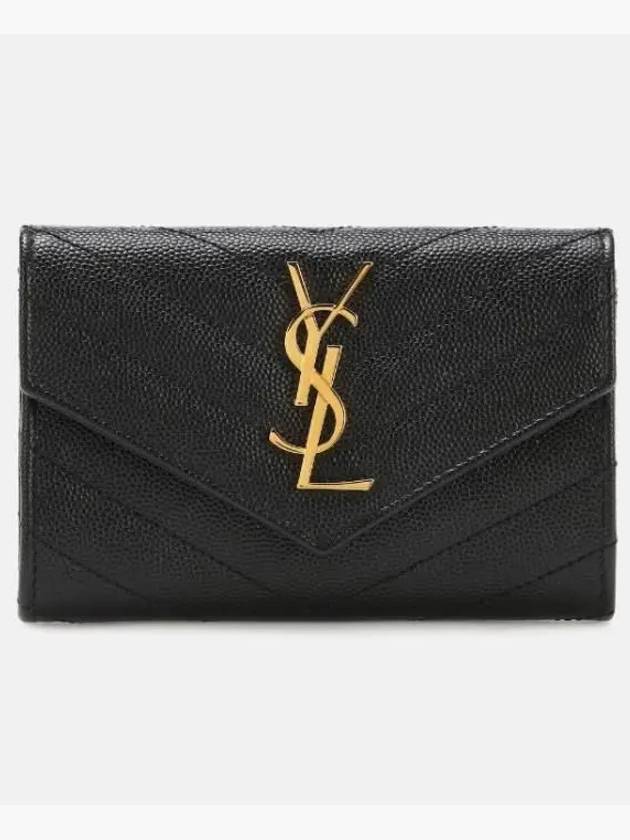 생로랑 모노그램 스몰 레더 지갑