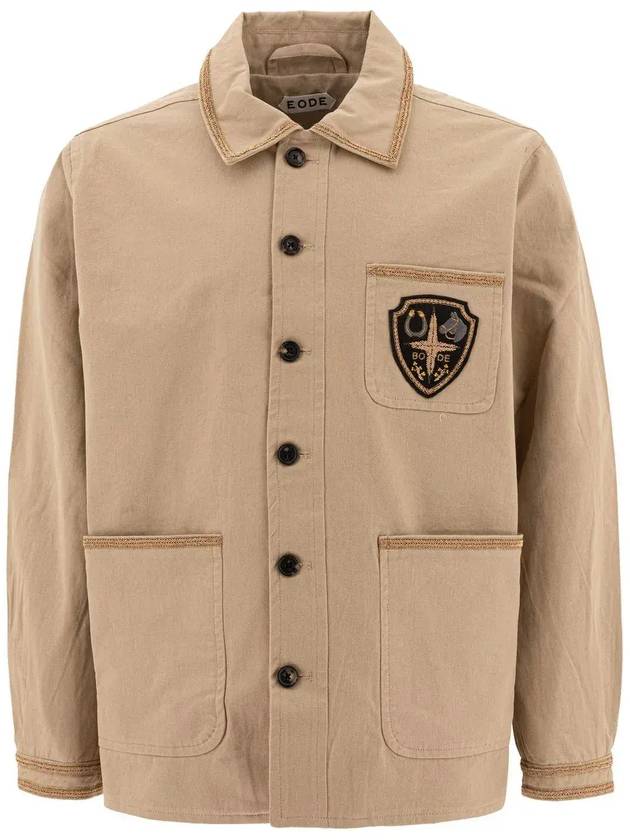 보드 자수 패치 재킷 MRS25JA010_KHAKI