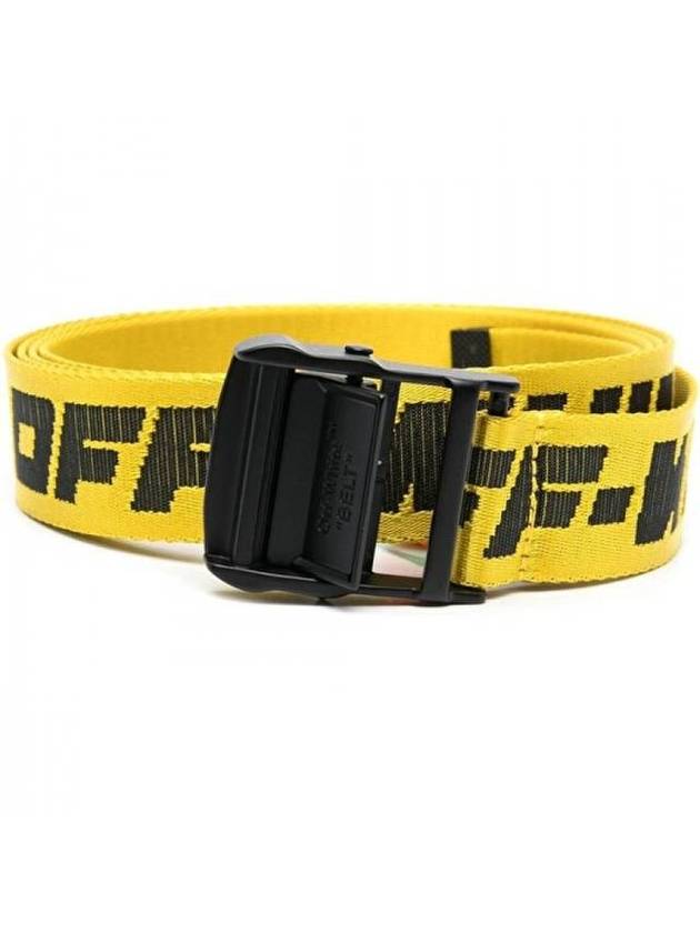 오프화이트 로고 테이프 벨트 옐로우