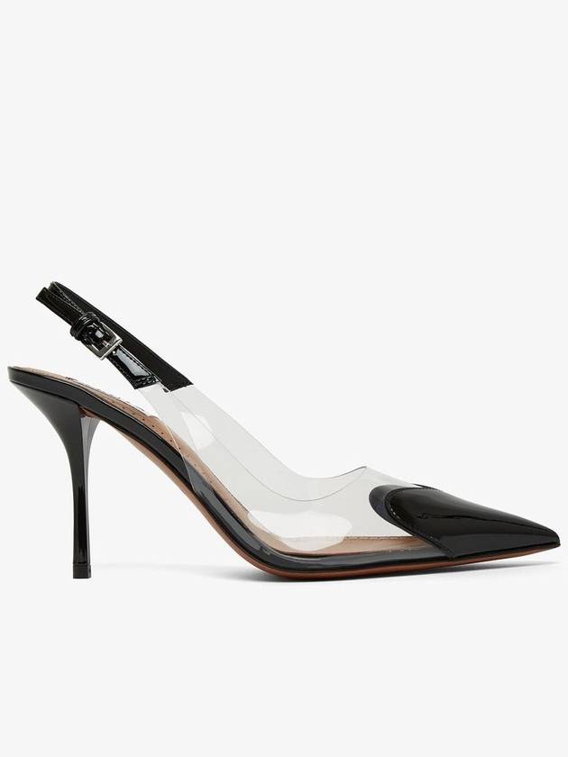 Coeur 90 black patent slingbacks