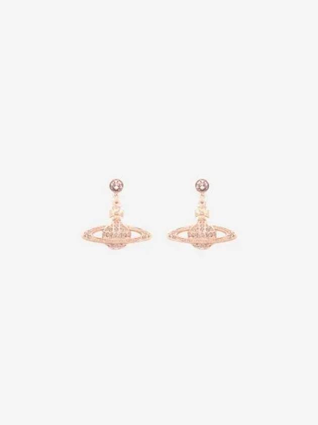 W 비비안 웨스트우드 미니 바스 릴리프 드롭 이어링 핑크 골드 W Vivienne Westwood Mini Bas Relief Drop Earrings Pink Gold