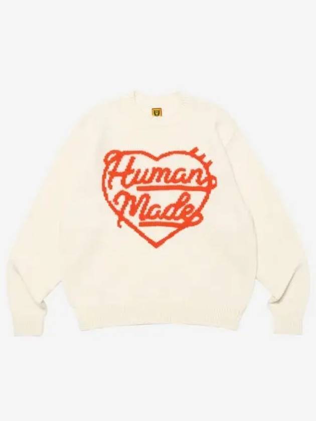 휴먼 메이드 로우 게이지 니트 스웨터 화이트 Human Made Low Gauge Knit Sweater White