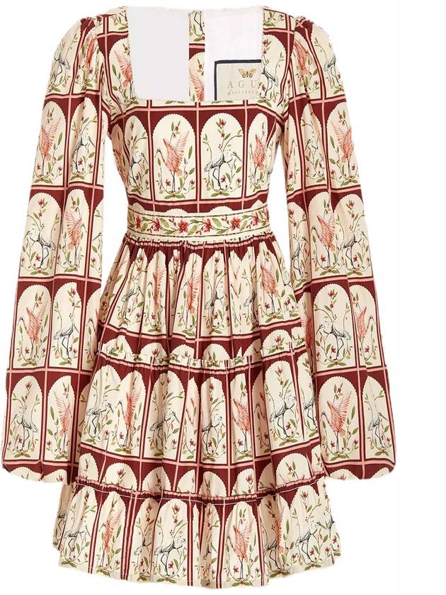 AVENA PRINTED COTTON MINI DRESS