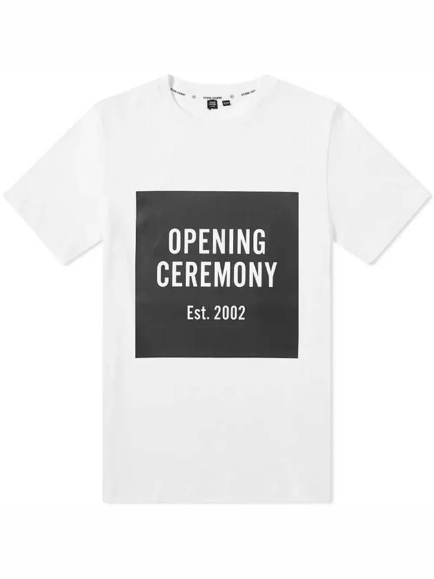 12주년 여성 박스로고 반팔티 화이트 PE000231000 100