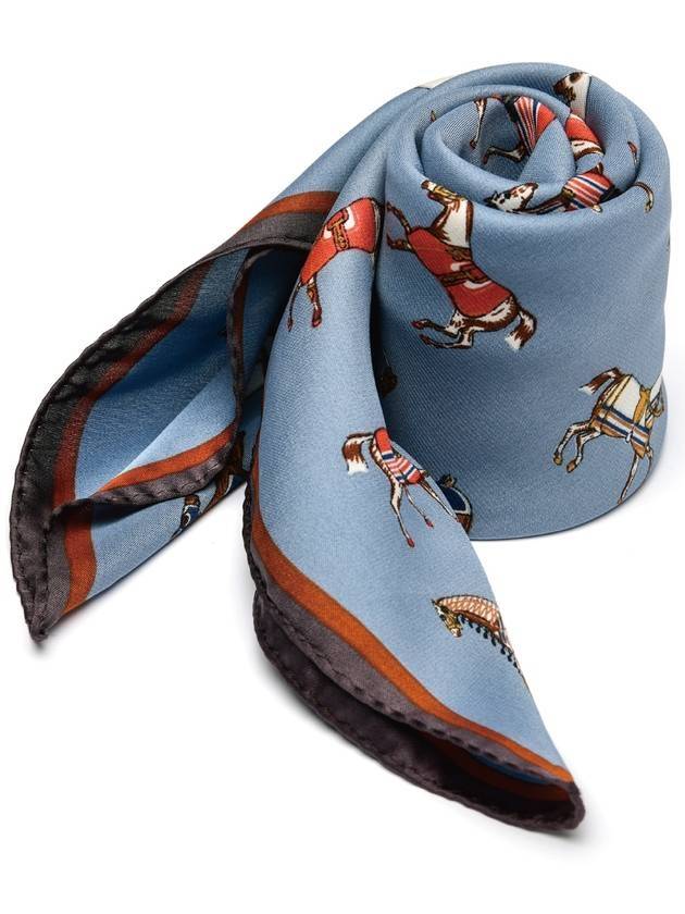 두유노우엠씨 골프웨어 미니 말 프린트 쁘띠 스카프 블루