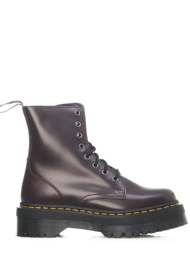Dr. Martens 라운드 토 레이스업 청키 부츠 27311626JADONSMOOTH_BURGUNDY