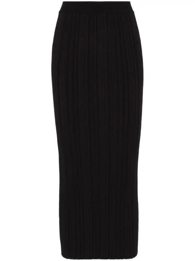 발망 플리세 이펙트 펜슬 스커트 블랙