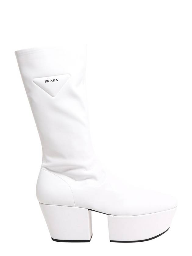 프라다 나파 테크 플랫폼 미들부츠 화이트