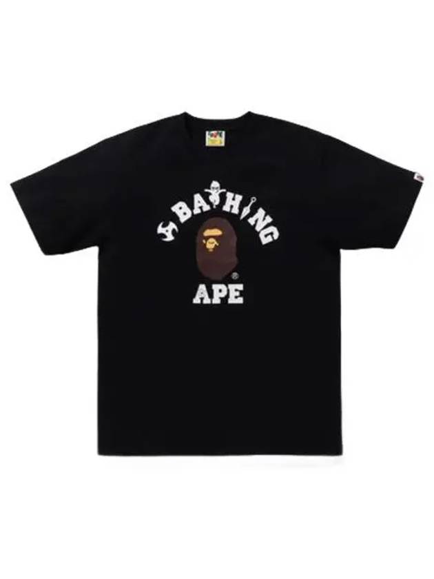 베이프 닌자 컬리지 티셔츠 블랙 BAPE Ninja College T Shirt Black