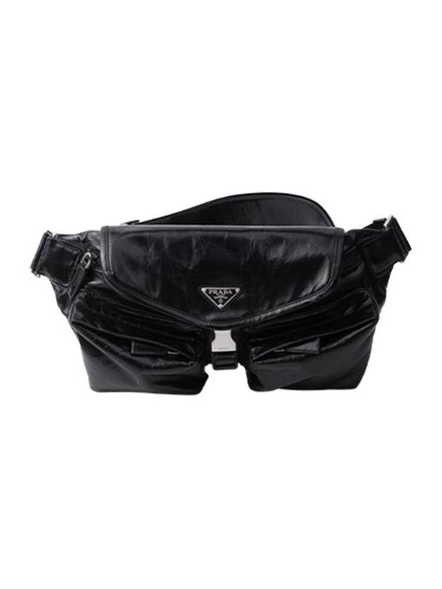 프라다 레더 숄더 백 블랙