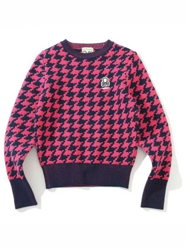MARK&LONA Ever Dogtooth Shorty Sweater MLW 3C AB04 여성 에버 도그투스 숏티 스웨터